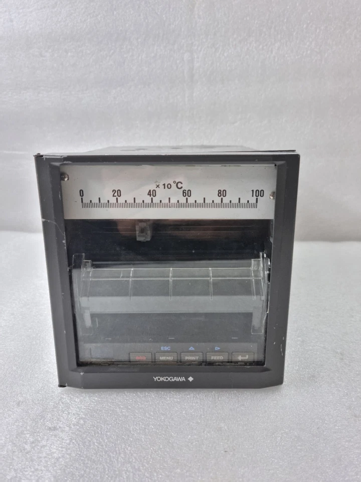 YOKOGAWA TEMPERATURE CHART RECORDER 0-100C PANEL MOUNT FOR PARTS OR REPAIR